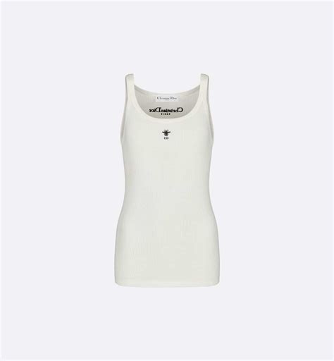 dior homme ss 07 tank top|Tank Top White Ribbed Cotton Jersey .